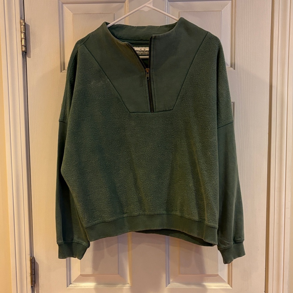 Green Quarter-Zip Sweatshirt